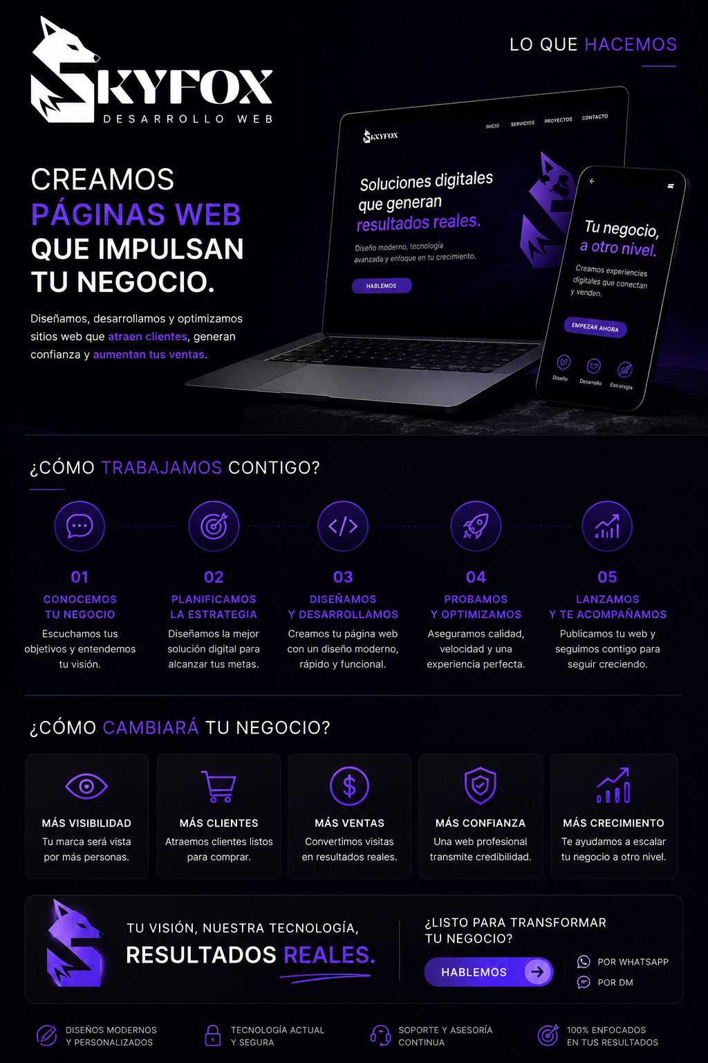 SKYFOX - Creamos páginas web que impulsan tu negocio